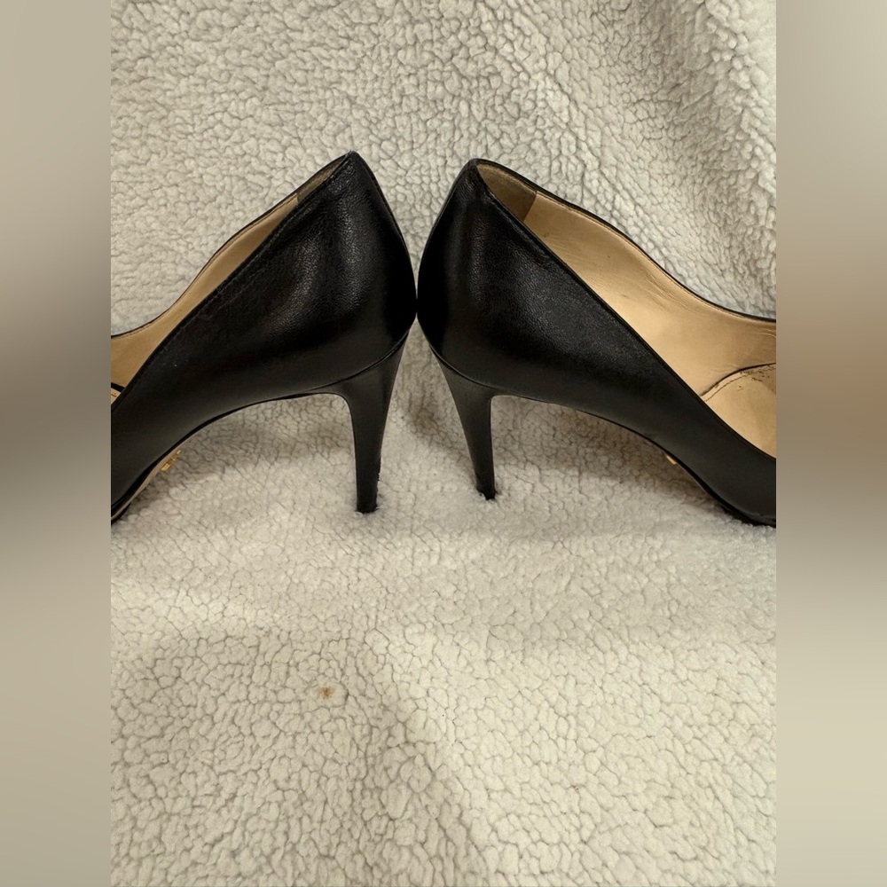 Black Leather Prada 3" Heels - Picture 4 of 7
